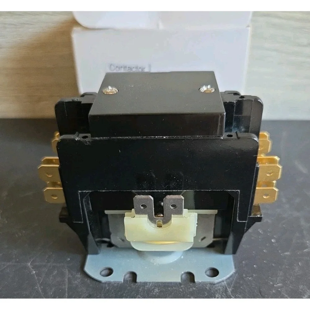 AC Contactor 2 Pole 24V AC 30A Heavy Duty Air Conditioner Con Size: 2P 30A 24Ve6